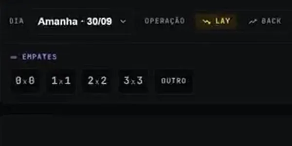 X-Core: Escolha o dia e a operação